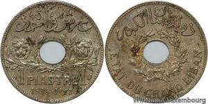 R4542 Lebanon 1 Piastre Etat du Grand Liban 1936 Paris AU -> Make offer
