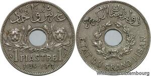R4544 Lebanon 1 Piastre Etat du Grand Liban 1936 Paris -> Make offer
