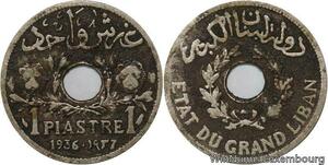 R4547 Lebanon 1 Piastre Etat du Grand Liban 1936 Paris -> Make offer
