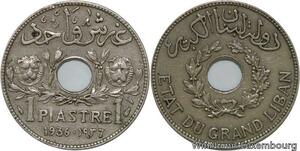 R4550 Lebanon 1 Piastre Etat du Grand Liban 1936 Paris -> Make offer