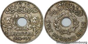 R4551 Lebanon 1 Piastre Etat du Grand Liban 1936 Paris -> Make offer