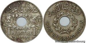 R4554 Lebanon 1 Piastre Etat du Grand Liban 1936 Paris -> Make offer