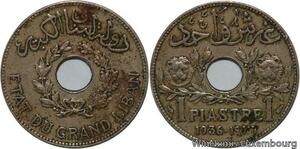 R4559 Lebanon 1 Piastre Etat du Grand Liban 1936 Paris -> Make offer