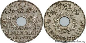 R4571 Lebanon 1 Piastre Etat du Grand Liban 1936 Paris AU -> Make offer