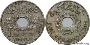 R4575 Lebanon 1 Piastre Etat du Grand Liban 1936 Paris -> Make offer