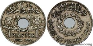 R4577 Lebanon 1 Piastre Etat du Grand Liban 1936 Paris -> Make offer