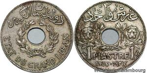 R4578 Lebanon 1 Piastre Etat du Grand Liban 1936 Paris -> Make offer