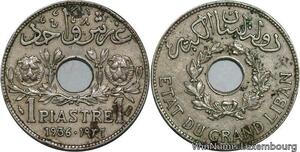 R4580 Lebanon 1 Piastre Etat du Grand Liban 1936 Paris -> Make offer