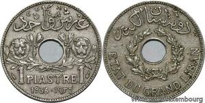 R4581 Lebanon 1 Piastre Etat du Grand Liban 1936 Paris -> Make offer