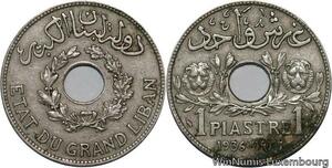 R4583 Lebanon 1 Piastre Etat du Grand Liban 1936 Paris -> Make offer