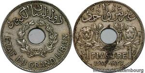R4584 Lebanon 1 Piastre Etat du Grand Liban 1936 Paris -> Make offer