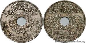 R4585 Lebanon 1 Piastre Etat du Grand Liban 1936 Paris -> Make offer