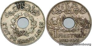 R4588 Lebanon 1 Piastre Etat du Grand Liban 1936 Paris -> Make offer