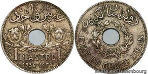 R4589 Lebanon 1 Piastre Etat du Grand Liban 1936 Paris -> Make offer