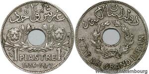 R4590 Lebanon 1 Piastre Etat du Grand Liban 1936 Paris -> Make offer
