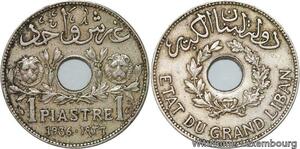 R4592 Lebanon 1 Piastre Etat du Grand Liban 1936 Paris -> Make offer