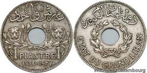 R4594 Lebanon 1 Piastre Etat du Grand Liban 1936 Paris -> Make offer