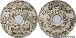 R4595 Lebanon 1 Piastre Etat du Grand Liban 1936 Paris -> Make offer