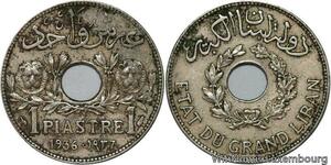 R4597 Lebanon 1 Piastre Etat du Grand Liban 1936 Paris -> Make offer