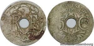 R4604 France 25 Centimes Lindauer 1930 Flan Déformée -> Make offer