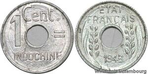 R4611 French Indochina 1 Centime 1943 (a) Paris UNC -> Make offer