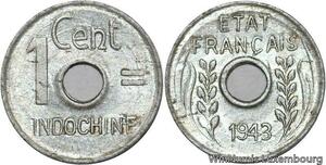 R4612 French Indochina 1 Centime 1943 (a) Paris UNC -> Make offer