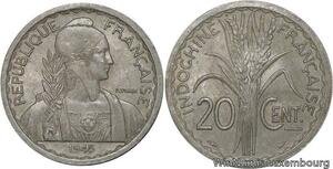 R4625 French Indochina 20 Cents Turin 1945 -> Make offer