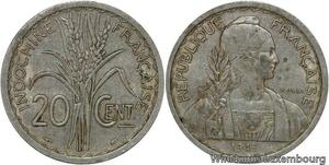 R4627 French Indochina 20 Cents Turin 1945 -> Make offer