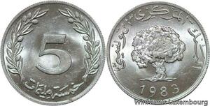 R4632 Tunisia 5 Milliemes 1960 UNC -> Make offer