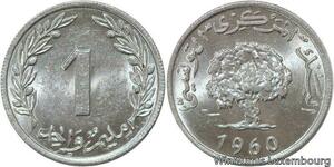 R4634 Tunisia 1 Millième 1960 UNC -> Make offer