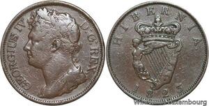 R4649 Rare Ireland 1 Penny George IV 1822 -> Make offer