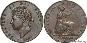 R4654 United Kingdom 1/2 Penny George IV 1827 -> Make offer