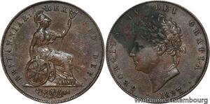 R4655 United Kingdom 1/2 Penny George IV 1827 -> Make offer