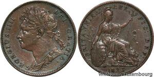 R4665 United Kingdom Farthing George IV 1823 AU -> Make offer