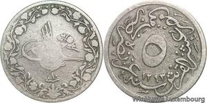 R4690 Egypt 5/10 Qirsh Abdul Hamid II AH 1293 /10 1884 -> Make offer