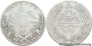 R4693 Egypt 5 Qirsh Abdul Hamid II AH 1293 /22 1897 W Silver -> Make offer