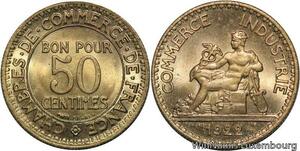 R4712 France 50 Centimes Chambre de Commerce 1922 FDC !!! UNC -> Make offer
