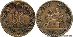 R4713 France 50 Centimes Chambre de Commerce 1924 -> Make offer