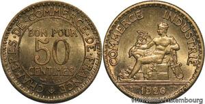 R4715 France 50 Centimes Chambre de Commerce 1926 SPL FDC -> Make offer