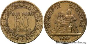 R4717 France 50 Centimes Chambre de Commerce 1927 SUP -> Make offer