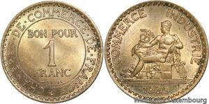R4722 France 1 Franc Chambre de Commerce 1920 SPL UNC -> Make offer