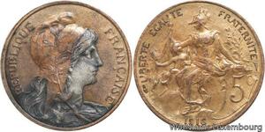 R4739 Rare France 5 Centimes Dupuis 1916 Argentée Silvered Plated SUP -> M Offer
