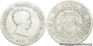R4748 Spain 2 Reales Isabel II 1848 M CL Madrid Silver -> Make offer