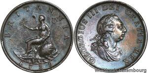 R4786 United Kingdom Half Penny George III 1799 -> Make offer