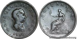 R4788 United Kingdom Half Penny George III 1806 -> Make offer