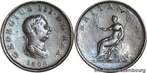R4791 United Kingdom Half Penny George III 1806 -> Make offer