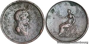 R4792 United Kingdom Half Penny George III 1806 -> Make offer