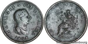 R4807 United Kingdom Half Penny George III 1807 -> Make offer