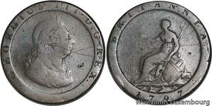 R4819 Rare United Kingdom Penny George III 1797 -> Make offer