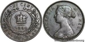 R4826 Canada Newfoundland 1 Cent Victoria 1880 Round 0 -> Make offer
